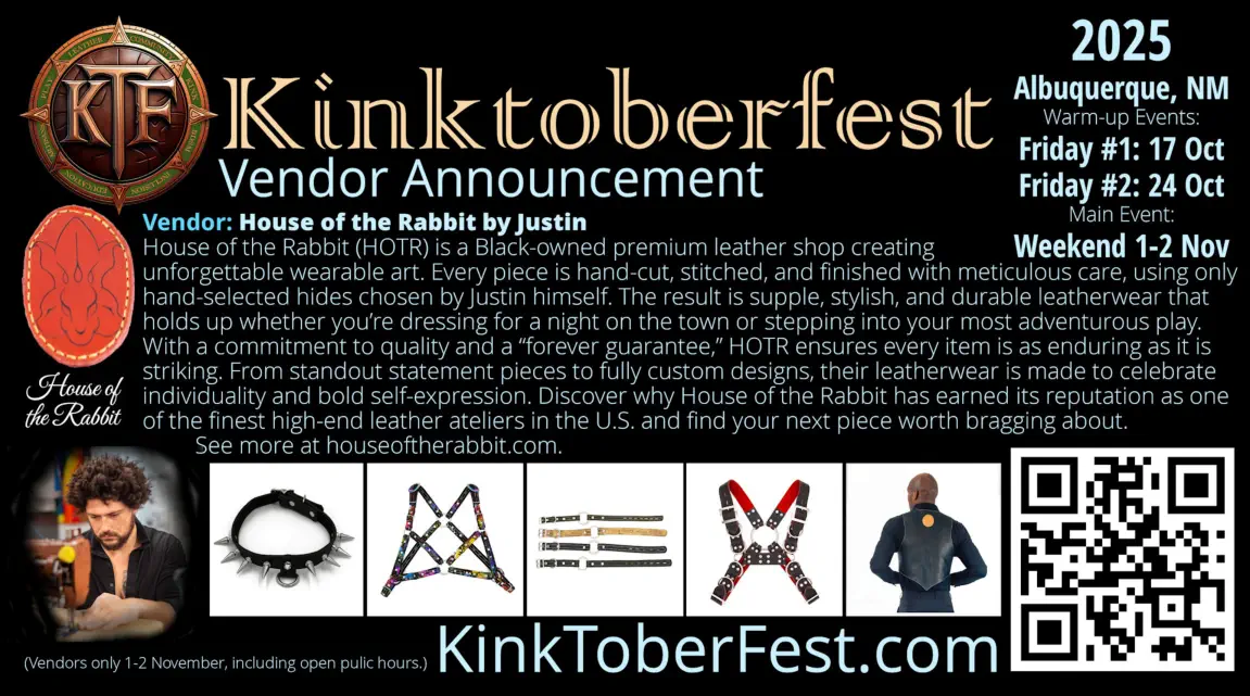 Kintoberfest 2025 Vendor Announcement:  House of the Rabbit by Justin, Albuquerque, New Mexico